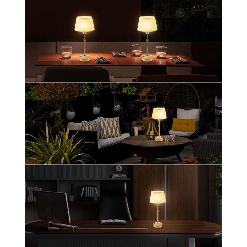 UMEXUS Cordless Lamp Rechargeable Table Lamps, 5000mAh Battery Operated Lights,
