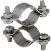 Bootsteile Brauer 1 Piece Pipe Clamp Double with Swivel Diameter