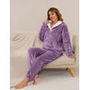 COZYPOIN Women's Fluffy Pajamas Set 2 Piece Soft Fleece Pjs