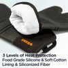 Deiss PRO Heat and Stain Resistant Silicone Oven Mitts Set,