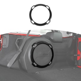 RT-TCZ for Rubicon Trunk Speaker Cover Trim Ring Black Carbon Fiber for Jeep Wrangler JL Rubicon 2018 up Black Carbon Fiber Interior Accessories