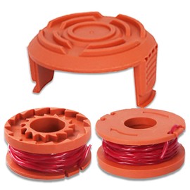 Strimmer Spool Line Compatible with Worx,Ø1.65mm 3 meters,Spools Replacement for 20V Worx Grass Trimmers WG180 /WG163/ WG175,Spool Line Grass Strimmer Line,2 Spools + 1 Cap