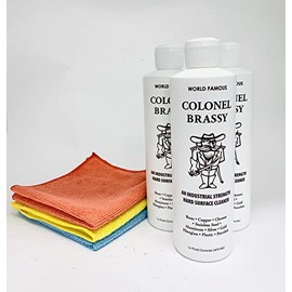 Colonel Brassy Hard Surface Cleaner 3 PACK + 3 microfiber cleaning cloth