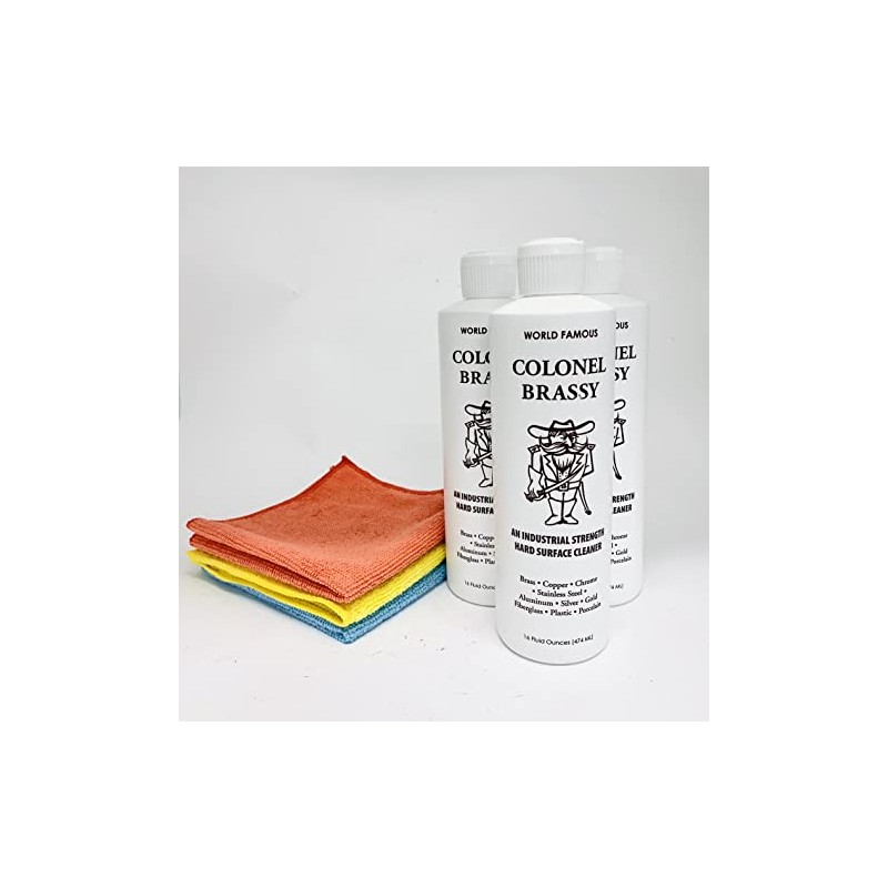 Colonel Brassy Hard Surface Cleaner 3 PACK + 3 microfiber