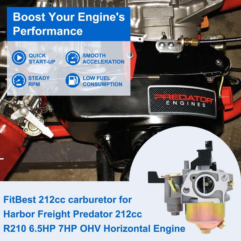 FitBest GX160 Carburetor for Honda GX120 GX160 GX200 5.5HP 6.5HP