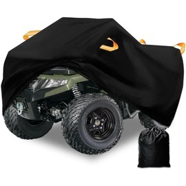 ATV Cover Waterproof Heavy Duty 210D 4 Wheeler Cover, All Weather Outdoor Protection Covers Suit for Polaris Kawasaki Suzuki Honda-XL