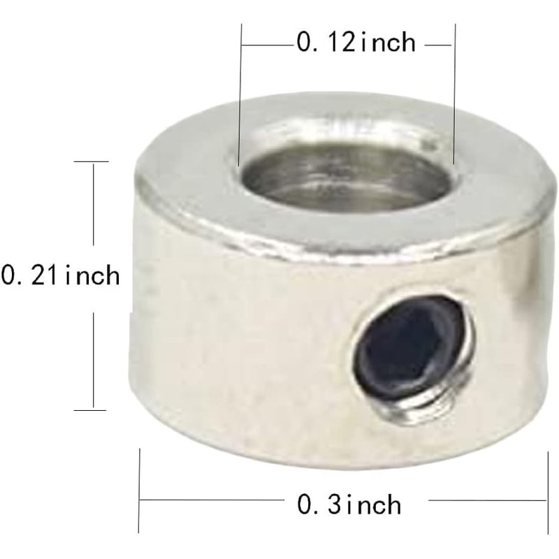 RUIAN Plane Landing Gear Wheel Stop 0.12"/3.1mm Wheel Collar for
