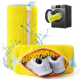 Shoe Washing Machine Bag: Reusable Shoe Laundry Bag for Washer & Dryer, Gentle Cleaning for Sneakers, Gym, and Delicate Shoes, Anti-Scratch Hidden Zipper (2PCS)