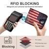 Vintage American Flag Small Wallet Leather Slim Bifold Credit Wallets