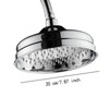 MagiDeal Rain Shower Head Round Replacement Accessory Sturdy Vintage 8