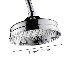 MagiDeal Rain Shower Head Round Replacement Accessory Sturdy Vintage 8 inch Rainfall Shower Head, for Bathroom Home Spa Hotel Bathing