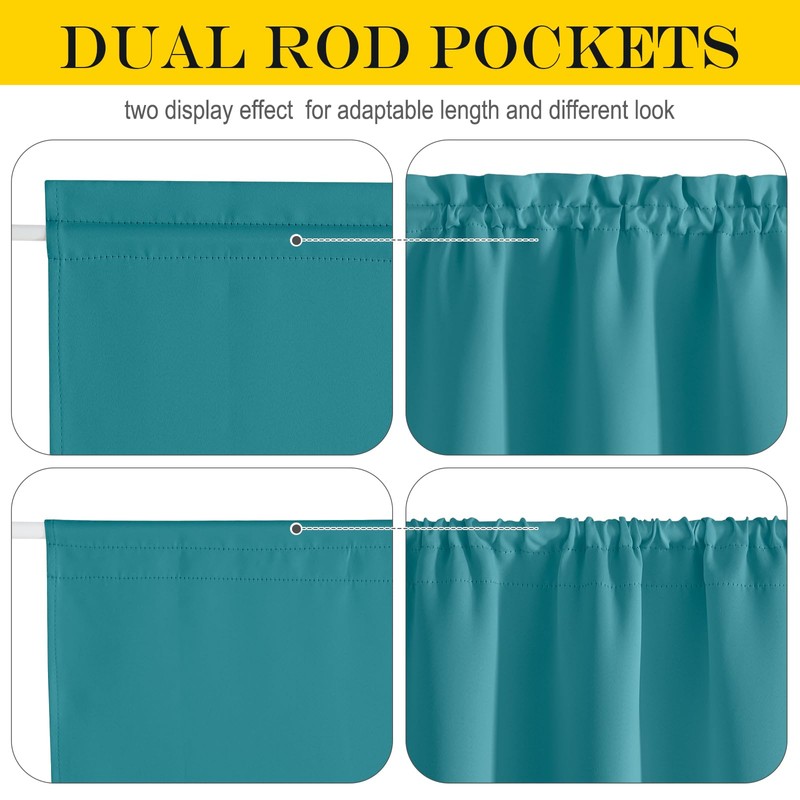 NICETOWN Classroom Door Window Covers - Thermal Insulated Rod Pocket