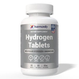 Hydrogen Water Tablets for Drinking Water - Molecular Hydrogen + Magnesium for Cellular Health, Antioxidant Support & Energy - 60 H2 Tabs