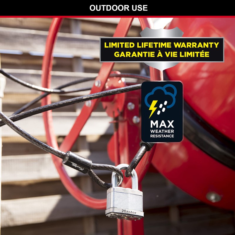 MASTER LOCK Heavy Duty Padlock [Key] [Laminated Steel] [Weatherproof] M5EURD