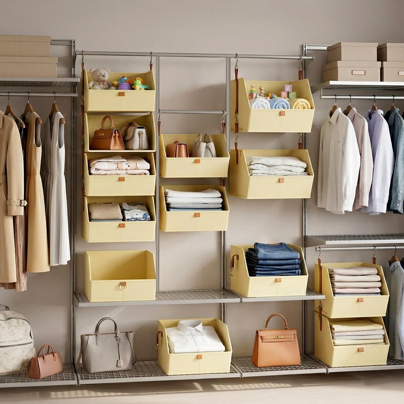Hanging Closet Organizer 4 Tier, 4 Pack