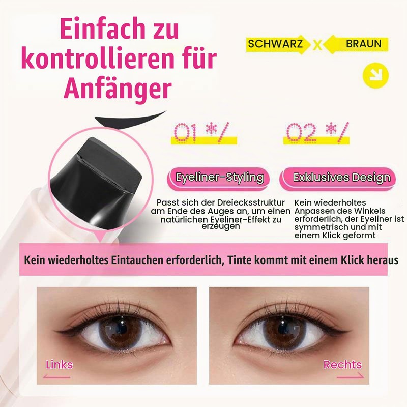 2 x Eyeliner Stamps, Double Ended Marker Eyeliner Stamp, Eyeliner