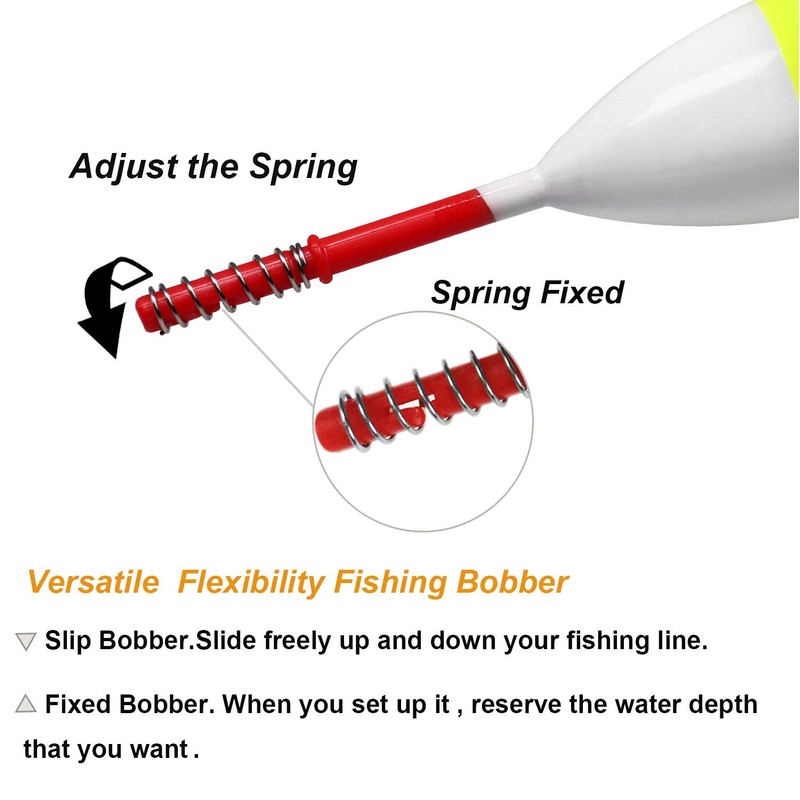 THKFISH Fishing Floats and Bobbers Balsa Wood Floats Spring Bobbers
