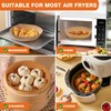 250 Pcs 8" Round Air Fryer Liners Disposable, Unbleached Parchment