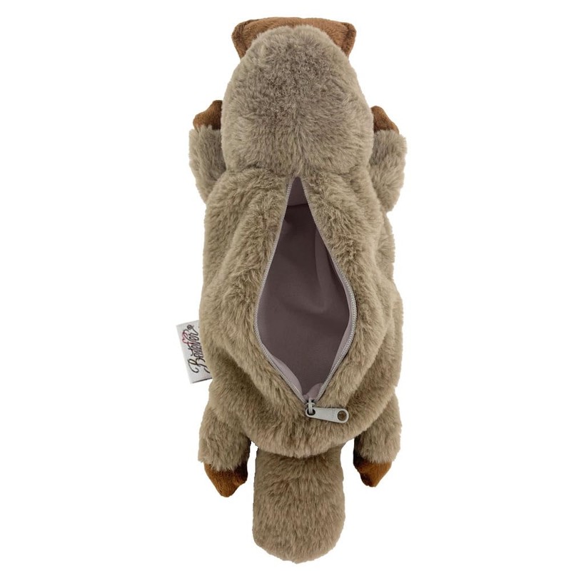 BESTEVER Wild Animal Pen Case, Plush Pouch, Pencil Case, Platypus