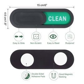 sourcing map Dishwasher Magnet Clean Dirty Sign Oval Magnetic Dishwasher Indicator Red/Green Non-Scratch Sign with Stickers for Dishwasher Kitchen Hotel, Grey