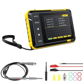 Mini Handheld Oscilloscope 200 kHz, 2.5 MS/s Scanning, Kethvoz Portable Digital USB Oscilloscope with 2.8 Inch Display, Firmware Upgrade, Auto/Normal/Single Trigger Functions for DIY, Car, Beginners