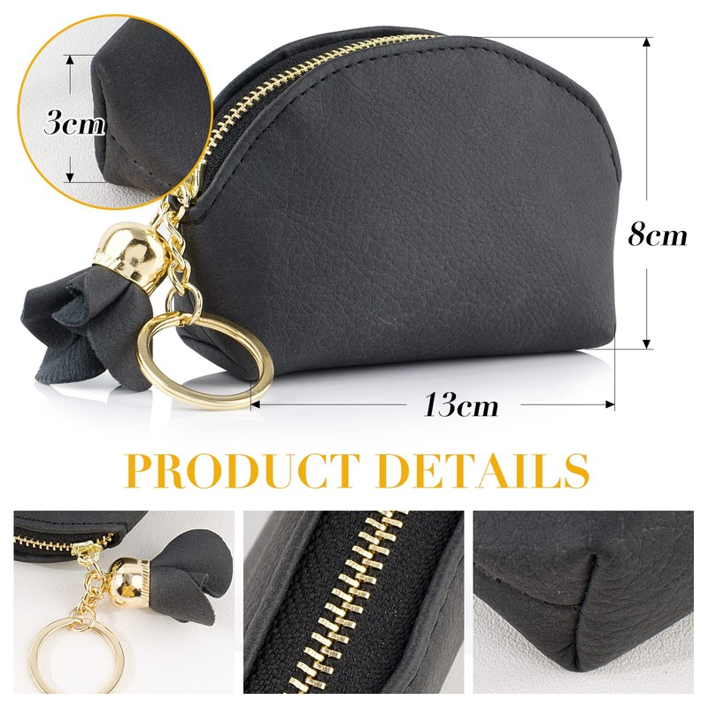 BETESSIN Mini Coin Purse, black