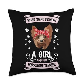 Yorkshire Terrier Dog Gifts Yorkie Yorkshire Dog Terriers Yorkie Throw Pillow, 18x18, Multicolor