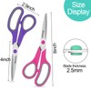 Scissors, Almarto 8" All Purpose Scissors Pack of 6 Comfort-Grip