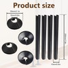 Pack of 4 Black 15mm Radiator Pipe Hole Covers –