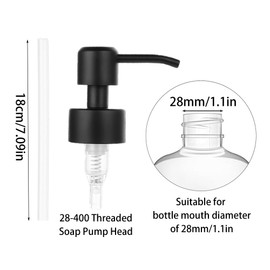Pack of 2 Soap Dispenser Pump Head, Soap Pump Dispenser Head, Soap Pump Replacement Dispenser, Pump Dispenser, Stainless Steel, for Lotions, Conditioner, Liquid Soaps, Shampoos, Bottles, 28 mm Thread