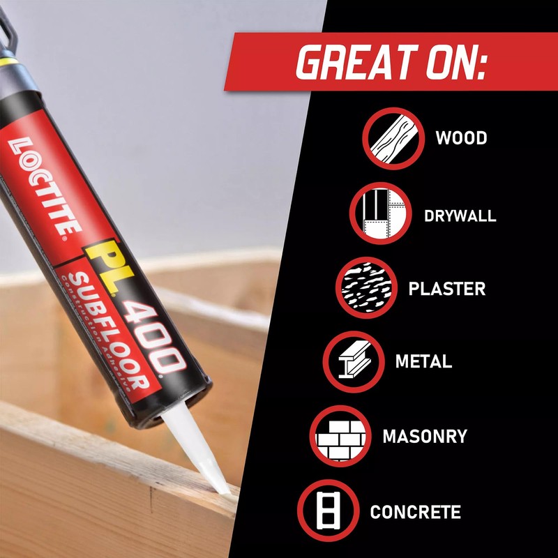 Loctite PL 400 Subfloor Heavy Duty Adhesive, 10 fl oz,