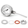 MEANLIN MEASURE 1/2" NPT Bimetal Thermometer for hot Water, boilers,