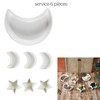 HOME DECO FACTORY, KA0607, 6-Piece Star and Moon Dinnerware Set,