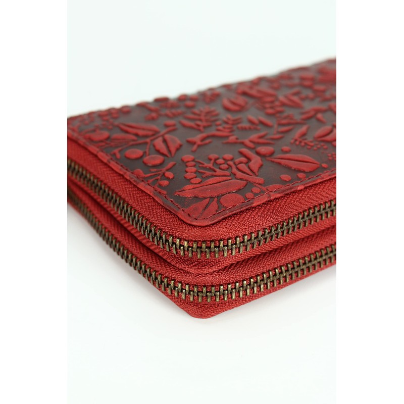 High-quality XXL vintage leather women's purse, long purse, purse organiser