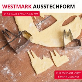 Westmark Ausstecher Kölner Dom – Edelstahl Plätzchenausstecher für Köln Fans – Präziser Keksausstecher für Teig, Käse, Gemüse & Party Deko, 8 cm