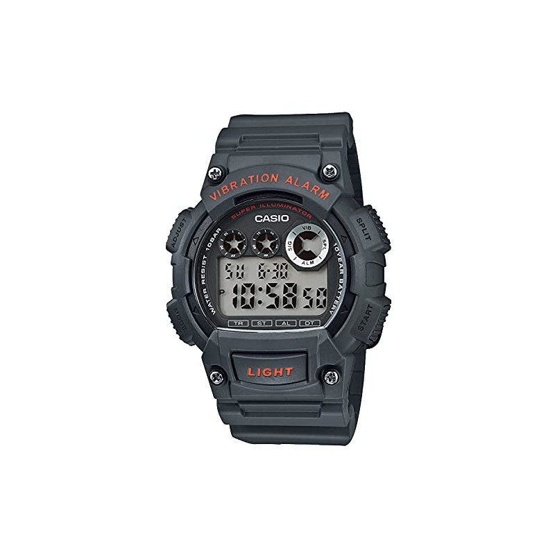 Casio W-735H Watch, Casio Collection, gray, Newest model