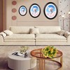 kfeity Oval picture frame Wooden Display Frame Classic Wooden Wall