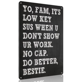 Math Teacher Classroom Decor Funny Teacher Gifts Science English History Classroom Signs for Middle School High School Class Wall Decor 8x12 Inch