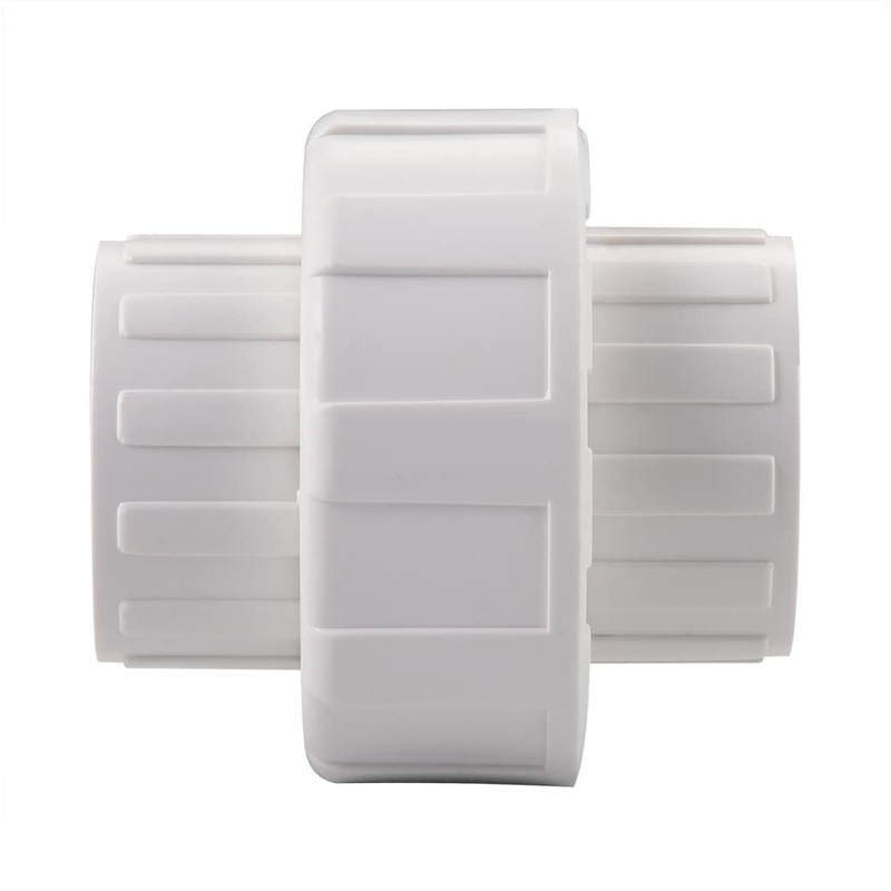 Wantmatch 1/2" PVC Union Pipe Fitting,PVC Adapter(Socket x Socket),EPDM O-Ring,2