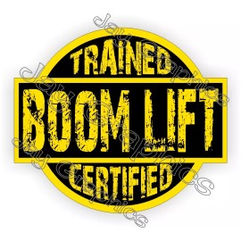 Unbranded/Generic 3pcs - Boom Lift Trained & Certified Hard Hat Stickers Decals Helmet Operator
