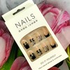 Press on Nails with Designs Medium Length, Coffin Shape Full