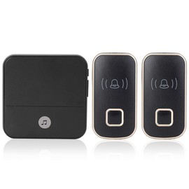 Sonew - Timbre para puerta, timbre de 110 db, 300 m, timbre remoto para personas sordas, 4 niveles de volumen, con receptor+transmisor, para hoteles, hogares, apartamentos, oficina