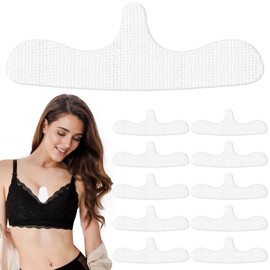 10 Pcs Reusable Bra Liners to Absorb Sweat Under Breasts, Soft Non-Woven Under Bra Sweat Absorber Pads, Cotton-Like Comfort Sweatproof Liners for Women (10 PCS)