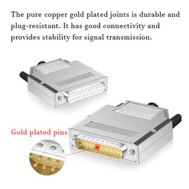 Willwewon 1 x male 1 x female DB25 metal shell solderless plug, RS232 D-SUB serial to 25-pin port plug, terminal block, breakout board with case, long bolts, tailpipe