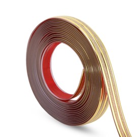 Soengsau Glittery Gold Finish Molding Trim, 196.8"L x 0.79"W Peel and Stick Decoration Strip for Ceiling, Wall, Tile Edge, Furniture Cabinet, Mirror