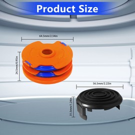 YWNYT WX100 String Trimmer Spool Line for Qualcast GT25 GGT350A1 GT30 GGT450A1, Replacement Trimmer Spool for Worx WG100E WG104E1, 1.65mm x 8.3M