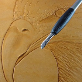 Zhong Jiang Pro Undercut Modeling Tool for Leathercraft, Stainless Steel Leather Tool