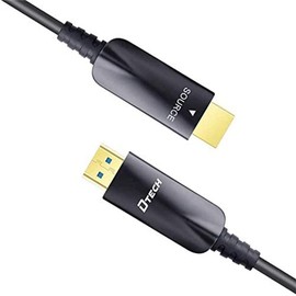 DTech 10m HDMI Fibre Optic Cable 4K 60Hz 1080p HD Video 3D ARC HDCP CEC High Speed Long Cable for Computer Monitor TV Projector (32 Feet, Black)