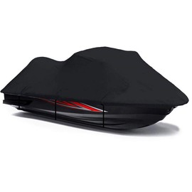SBU Black Top of The Line Jet Ski Cover Compatible for Yamaha WaveRunner III 650 1990-1997/700 1997 / GP 700 1995 Jet Ski Boat top Cover 2 Seater