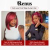 99J Burgundy Lace Front Wigs Human Hair Bob Wig Human